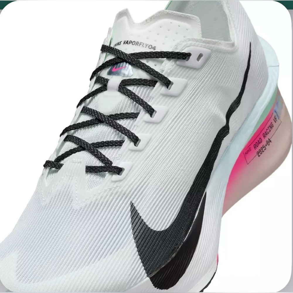 Nike ZoomX 🔥 Vaporfly Next% 4 White Pink Green Running Shoes HF6414-101 14 NEW - Picture 8 of 9
